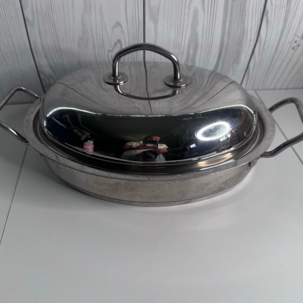 TEKNIKA by SILGA Cookware Double Handle Casserole Pan with Lid Braising Pot
